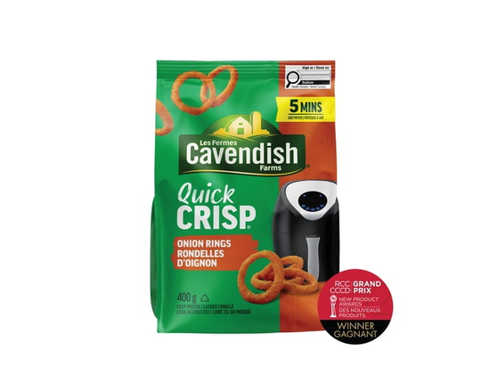 Les Fermes Cavendish Quick Crisp Rondelles D'onion Fait au Canada Fière entreprise canadienne - 400 g