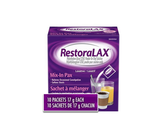 RestoraLAX Poudre laxative adoucissante pour selles - Laxatifs pour la constipation, soulagement efficace de la constipation pour les adultes, sans go