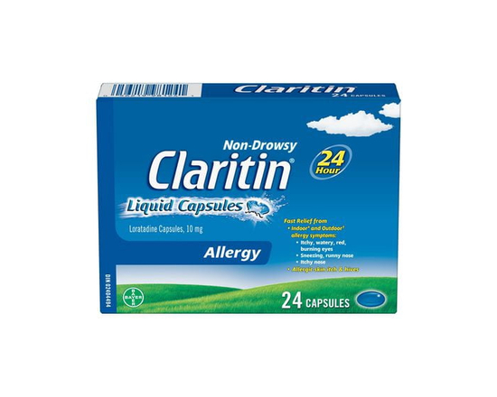 Claritin Liquid Capsules Allergy Medicine, Fast-Acting 24-Hour Non-Drowsy Relief 10 mg