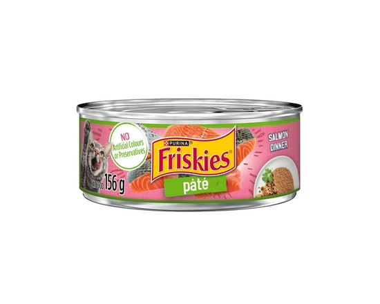 Friskies Pate Salmon Dinner, Wet Cat Food 156g - 156 g