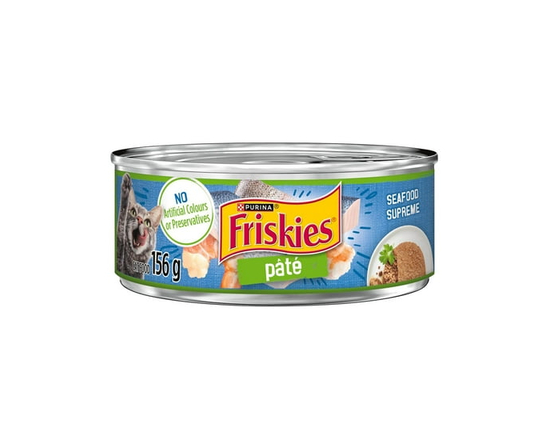 Friskies Pate Seafood Supreme, Wet Cat Food 156g - 156 g