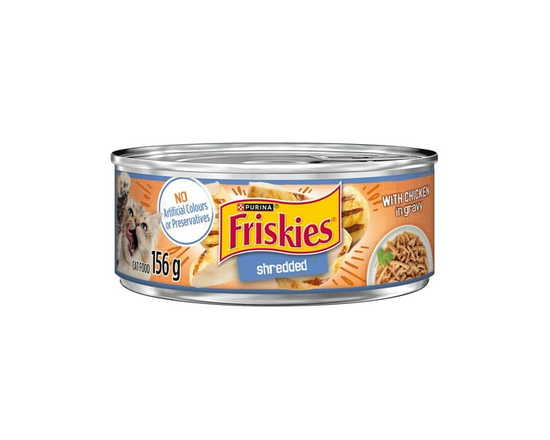 Friskies Shredded Chicken in Gravy, Wet Cat Food 156g - 156 g
