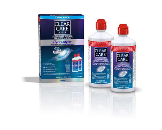 CLEAR CARE® Plus With HydraGlyde Contact Lens Solution, Cleaning & Disinfecting Solution With Hydrogen Peroxide