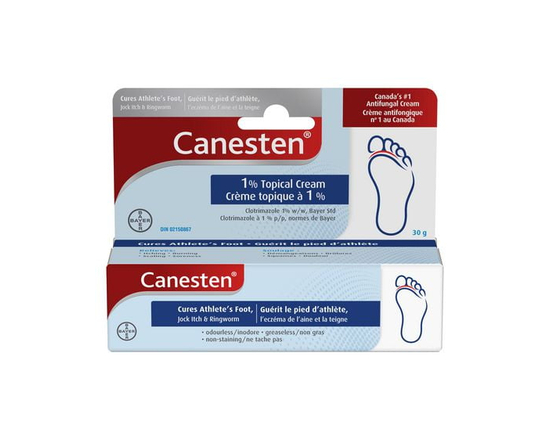 Canesten Antifungal Cream: Cures Athlete's Foot, Jock Itch, Ringworm; Relieves Itching, Burning, Scaling and Soreness: Odourless, Greaseless