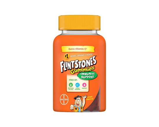 FLINTSTONES Kids Multivitamin Gummies Plus Immunity Support - with Zinc and Extra Vitamin C‡, Free of Artificial Sweeteners, Free of Aspartame