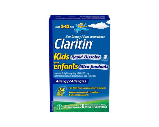 Claritin Kids Rapid Dissolve Allergy Medication - 24 Hour Non-Drowsy Kids Allergy Medicine, Antihistamines For Kids, Fast Allergy Relief Of Itchy, Wat