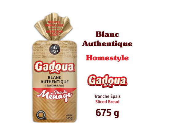 Gadoua Pain de ménage blanc authentique tranché épais
