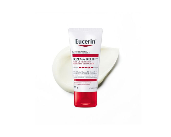 EUCERIN Eczema Relief Flare-up Treatment for Eczema-Prone Skin, Eczema Cream for Face, Steroid-Free, Fragrance-Free Eczema Treatment, 57g - 1