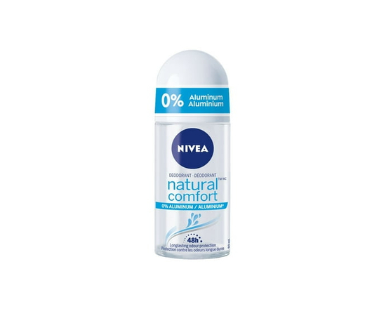 NIVEA Natural Comfort déodorant en roll-on sans aluminium pour femmes, 50 mL - 50 mL
