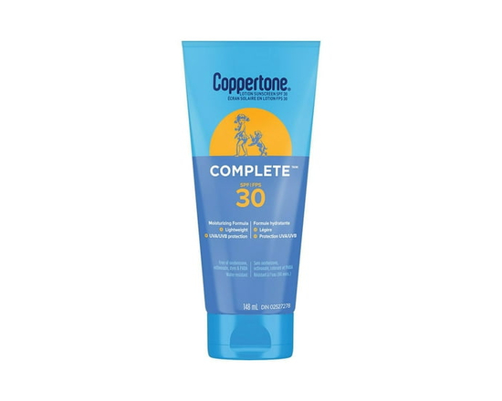 Coppertone Complete SPF 30 Sunscreen Lotion, Lightweight and Moisturizing Body Sunscreen, 148mL - 1