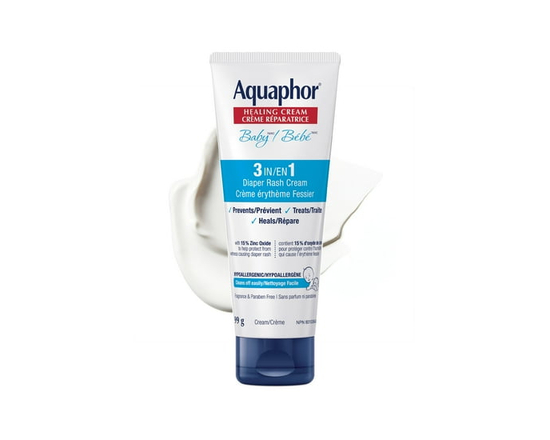Aquaphor Baby Healing Diaper Rash Cream, 15% Zinc Oxide, Fragrance Free