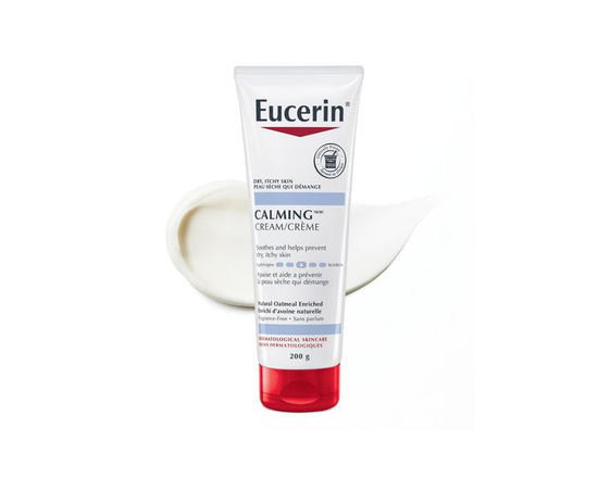 EUCERIN Calming Daily Moisturizing Cream for Itchy and Dry Skin, Dry Skin cream with Natural Oatmeal, Fragrance Free, Non-Greasy, 200g - 1