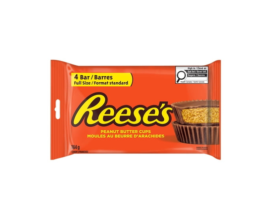 REESE'S Peanut Butter Cup Candy Pack of 4, 184g - 184 g