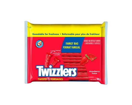 Torsades à la fraise TWIZZLERS, sac familial de 680 g - 680 g