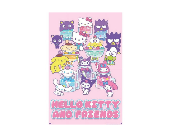 Hello Kitty and Friends: 24 Summer Fresh - Group Wall Poster, 22.375" x 34" - 22 in x 34 in