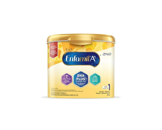 Enfamil A+, Baby Formula, Powder Tub, DHA (a type of Omega-3 fat) to help support brain development, Age 0-12 months, 663g - 663g