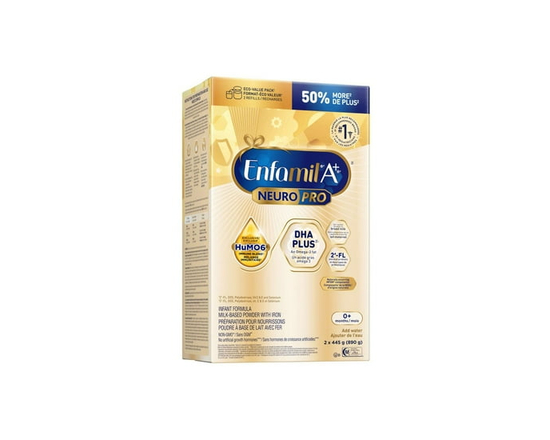 Enfamil A+ NeuroPro, Baby Formula, Infant Formula, 0-12 months, Powder Refill 890g - Various Sizes
