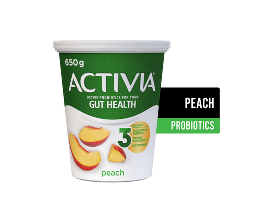 Activia Probiotic Yogurt, Peach - 650 g