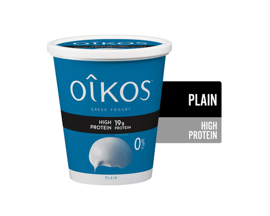 Oikos Greek Yogurt, Plain, High Protein, 0% M.F. - 650g