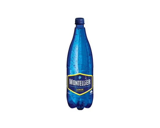 Montellier Lemon Carbonated Natural Spring Water 1 L, Bottle - 1 L