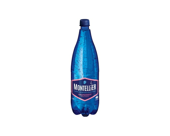 Montellier Eau Minérale Naturelle Pétillante au Pamplemousse 1 L, Bouteille - 1 L