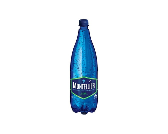 Montellier Eau Minérale Naturelle Pétillante au Citron Vert 1 L, Bouteille - 1 L