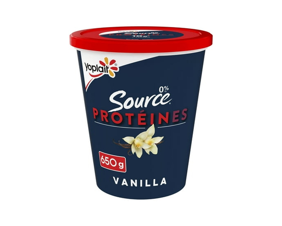 Yoplait Source Protein Yogurt, 0%, Vanilla, 650g - 650g