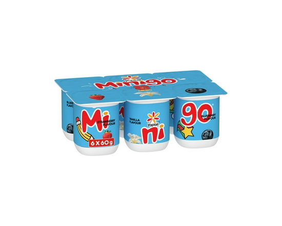 Yoplait 2% Minigo Duo, Variety, Kids Snack, 6x60g - 60 g