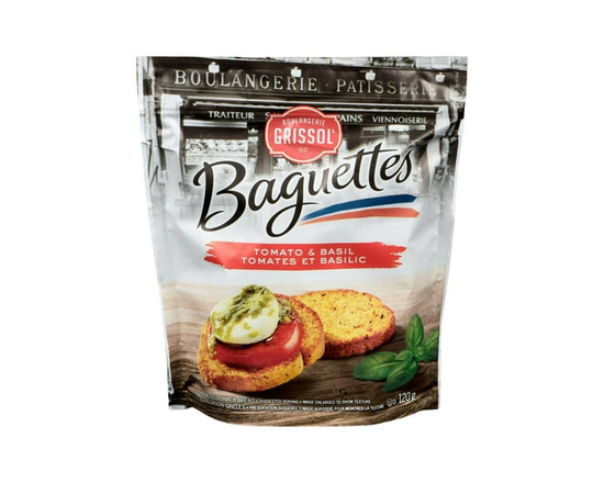 Boulangerie Grissol Baguettes Tomato & Basil, Dare - 120 g