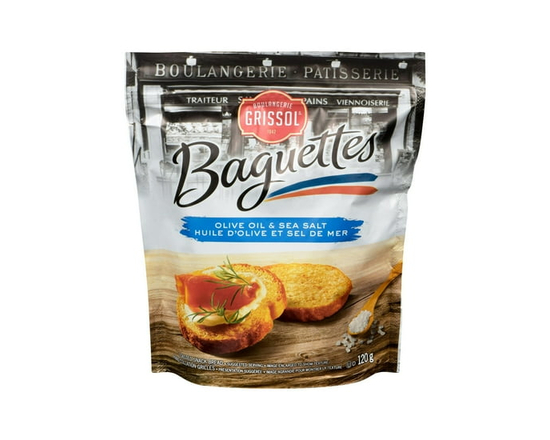 Boulangerie Grissol Baguettes Olive Oil & Sea Salt, Dare - 120 g