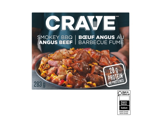 CRAVE Smokey BBQ Angus Beef Frozen Meal - 283 g