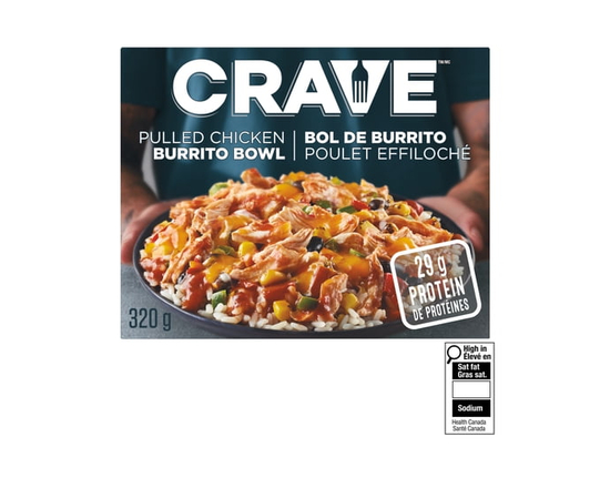 Crave Pulled Chicken Burrito Bowl Frozen Meal - 320g