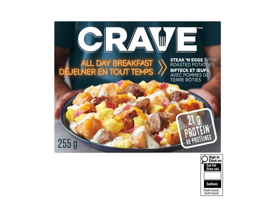 CRAVE All Day Breakfast Steak 'N Eggs with Roasted Potatoes - 255 g