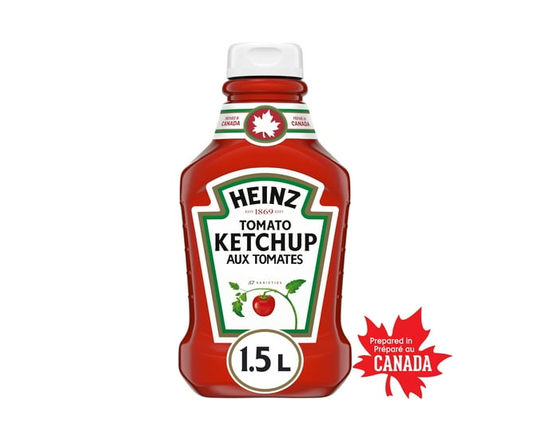 Heinz Tomato Ketchup, Prepared in Canada, 1.5 L Squeeze Bottle - 1.5 L