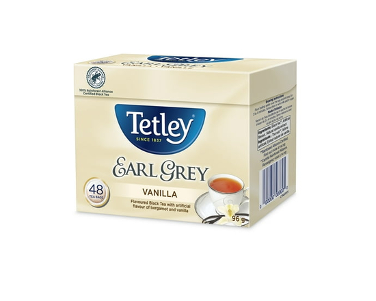 Tetley Earl Grey Vanilla Tea 48 bags - 96 g