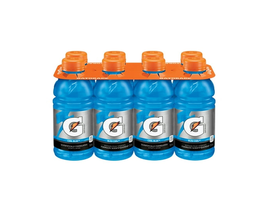 Gatorade Boisson Sportive Cool Blue 8 x 355 mL, Bouteilles - 8x355 mL
