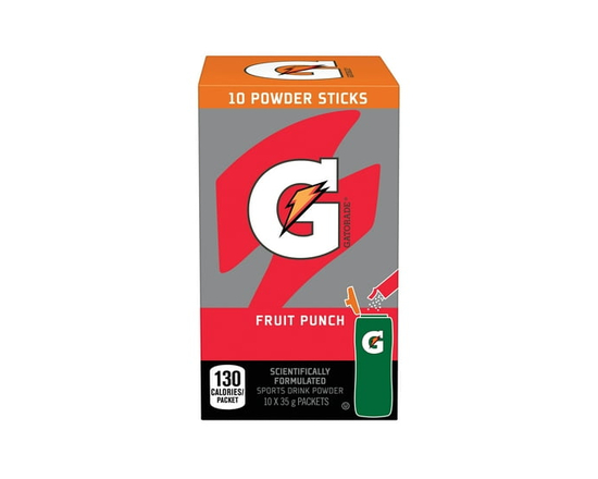 Gatorade Fruit Punch Sports Drink Powder 10 x 35g, Packets - 10 x 35 g