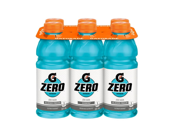 Gatorade Zéro Iceberg Boisson avec Électrolytes 591 ml Bouteilles, Lot de 6 - 591 ml