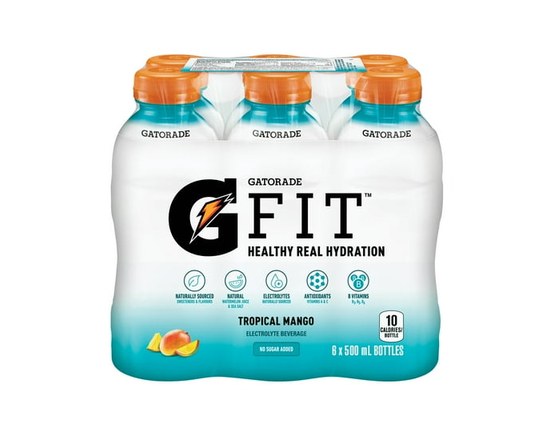 Gatorade Fit Tropical Mango Electrolyte Beverage 6 x 500 ml, Bottles - 500 mL