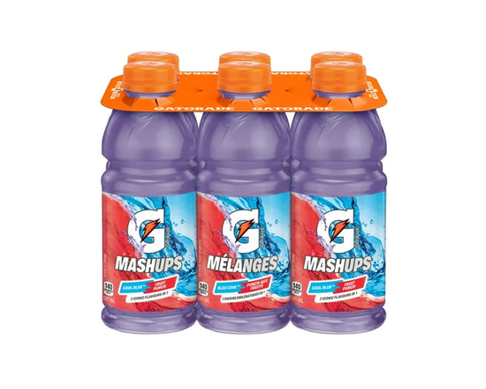 Gatorade Cool Blue Fruit Punch Mashup 6 x 591 mL, Bottles - 6x591ml