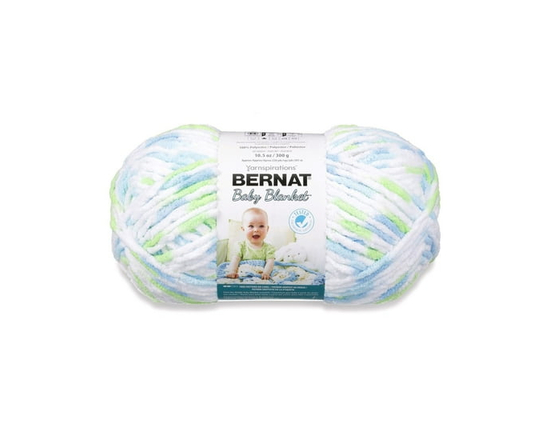 Bernat® Baby Blanket™ Yarn, Polyester #6 Super Bulky, 10.5oz/300g, 220 Yards (Funny Prints)