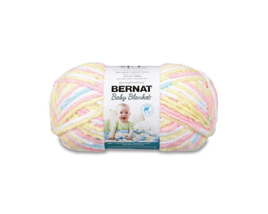 Bernat® Baby Blanket™ Yarn, Polyester #6 Super Bulky, 10.5oz/300g, 220 Yards (Pitter Patter)