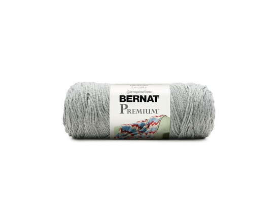 "Bernat® Fil Premium™, Acrylique #4 Moyen, 7oz/198g, 360 Yards" (Gris chiné doux)