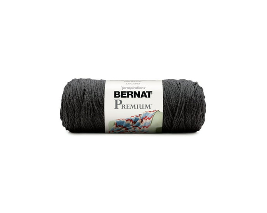 "Bernat® Fil Premium™, Acrylique #4 Moyen, 7oz/198g, 360 Yards" (Gris foncé chiné)