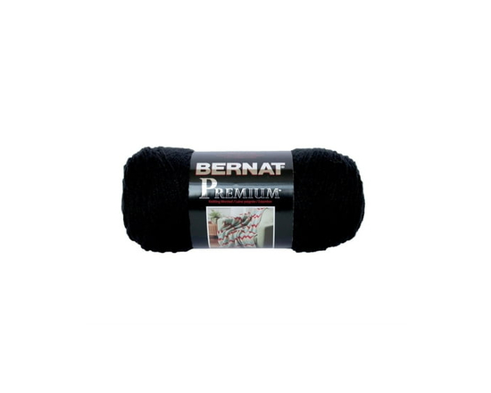 "Bernat® Fil Premium™, Acrylique #4 Moyen, 7oz/198g, 360 Yards" (Noir)