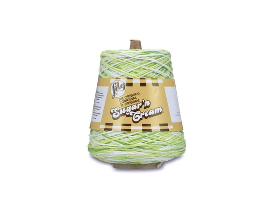 Lily Sugar N Cream® Cones™ #4 Worsted (Medium) Cotton Yarn, 14oz/400g 674 Yards - 1 Cone (Key Lime Pie)