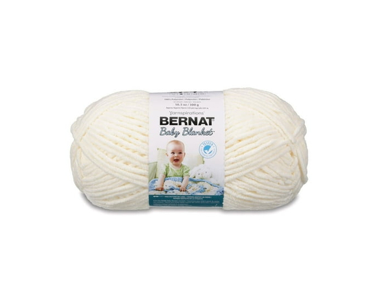 Bernat® Baby Blanket™ Yarn, Polyester #6 Super Bulky, 10.5oz/300g, 220 Yards (Vanilla)