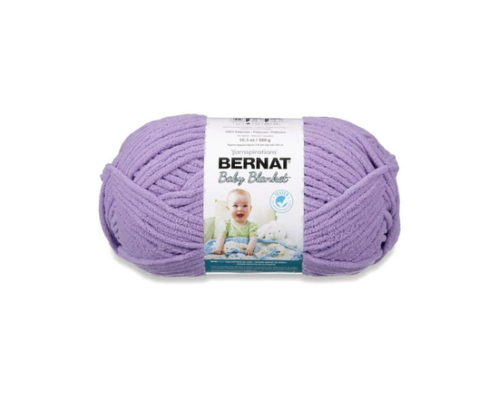 Bernat® Baby Blanket™ Yarn, Polyester #6 Super Bulky, 10.5oz/300g, 220 Yards (Baby Lilac)