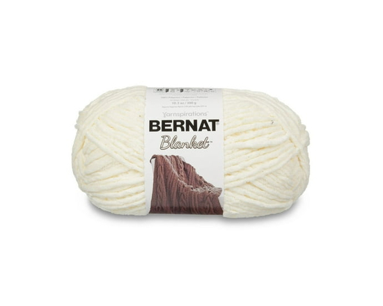 Bernat® Blanket™ #6 Super Bulky Polyester Yarn, Vintage White 10.5oz/300g, 220 Yards (Vintage White)