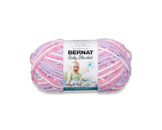 Bernat® Baby Blanket™ Yarn, Polyester #6 Super Bulky, 10.5oz/300g, 220 Yards (Pretty Girl)